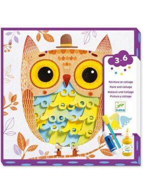 New Sealed Djeco Handcraft Animals Paint and Collage for Age 3-6 Years